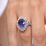 5 Carat Oval Tanzanite Ring