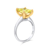 5 Carat Radiant Cut Yellow Diamond Ring