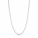 Franco Silver Chain showcasing interlocking square links and polished silver finish.