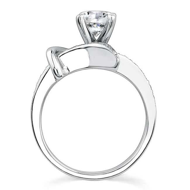  Moissanite Milgrain Engagement Ring Image 5
