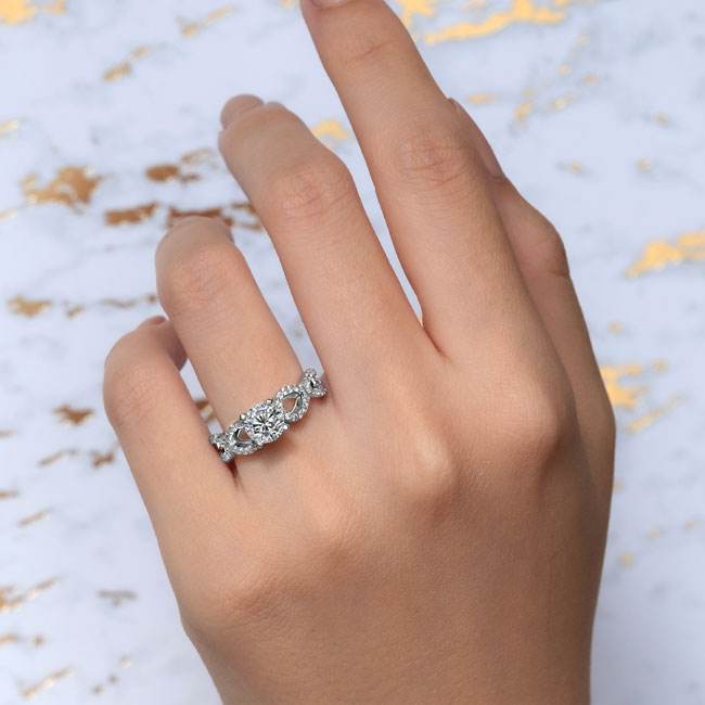 Infinity Knot Diamond Ring Mini Figure 8 Knot Gold Ring - Etsy | Infinity  knot ring, Engagement jewelry, Infinity diamond ring