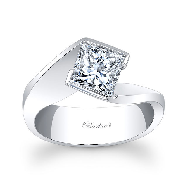 1 Carat Princess Cut Solitaire Diamond Ring