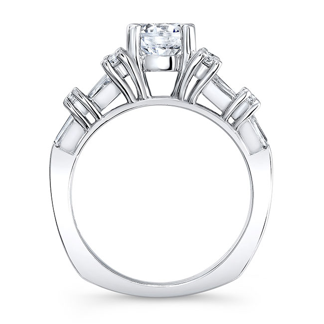  Baguette Moissanite Engagement Ring Image 2