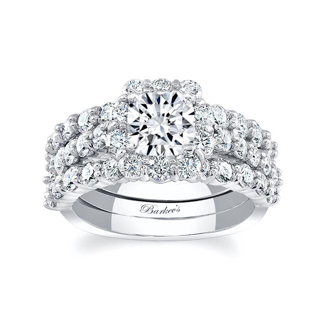 0.75 Carat Moissanite Ring Set With 2 Bands