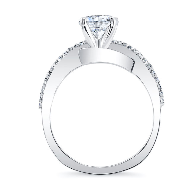  Curved Moissanite Wedding Ring Image 5