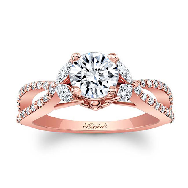 Rose Gold Engagement Rings For Couple With Names |