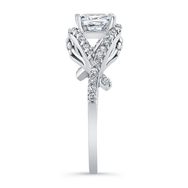  Criss Cross Princess Cut Diamond Ring Image 7