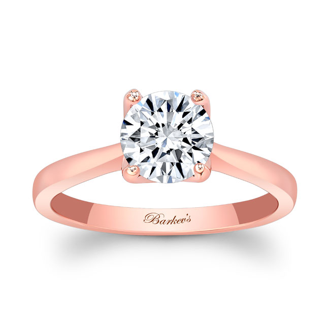 Delicate Curved Moissanite Solitaire Ring