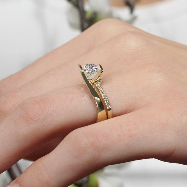 Tension Setting Lab Grown Diamond Bridal Set