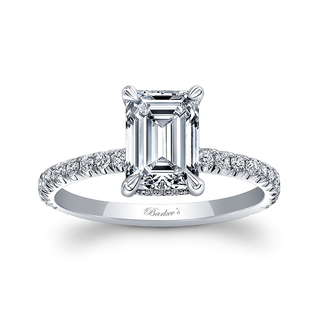Ella Emerald Cut Lab Grown Diamond Engagement Ring
