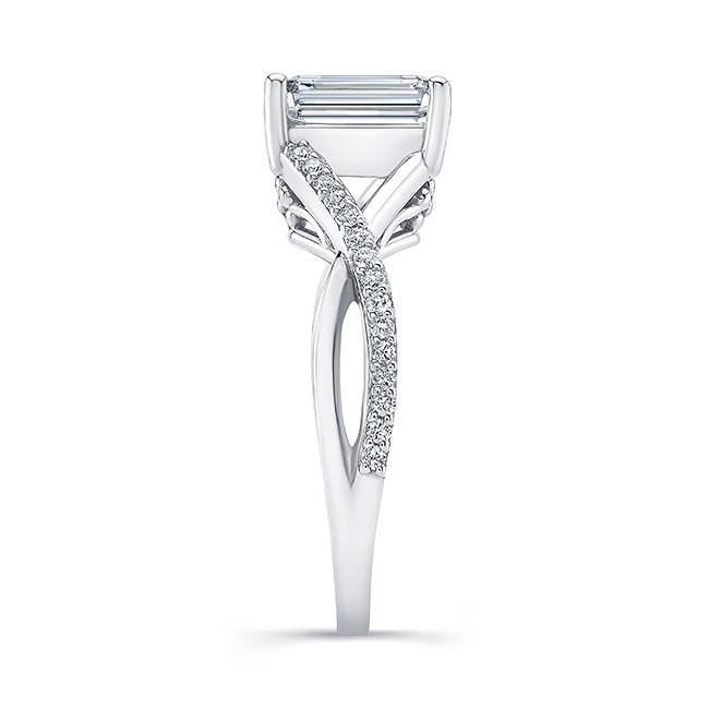 HYT Jewelry platinum flower-shaped white diamonds ring - Silver