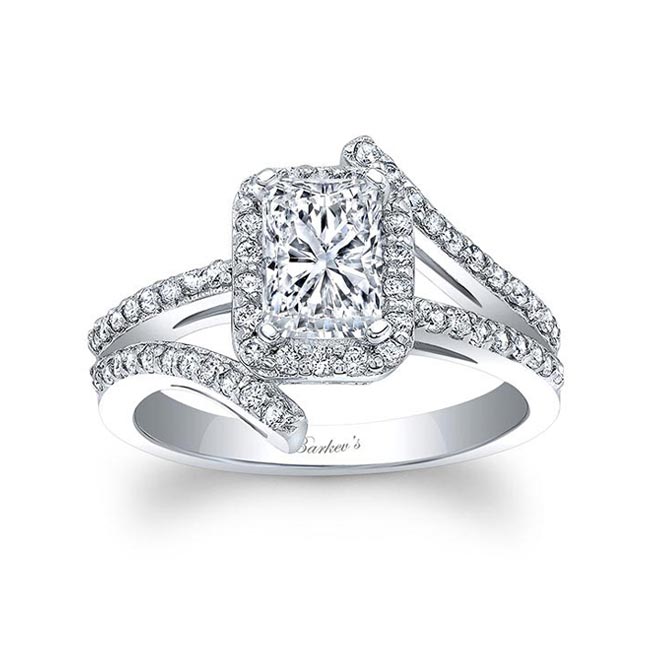 Radiant Cut Lab Grown Diamond Halo Engagement Ring