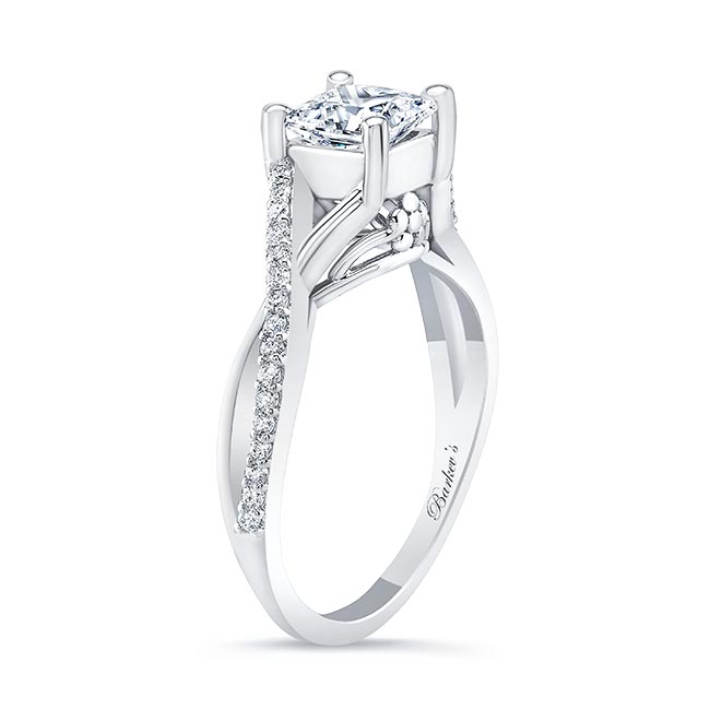One Carat Princess Cut Moissanite Ring | Barkev's