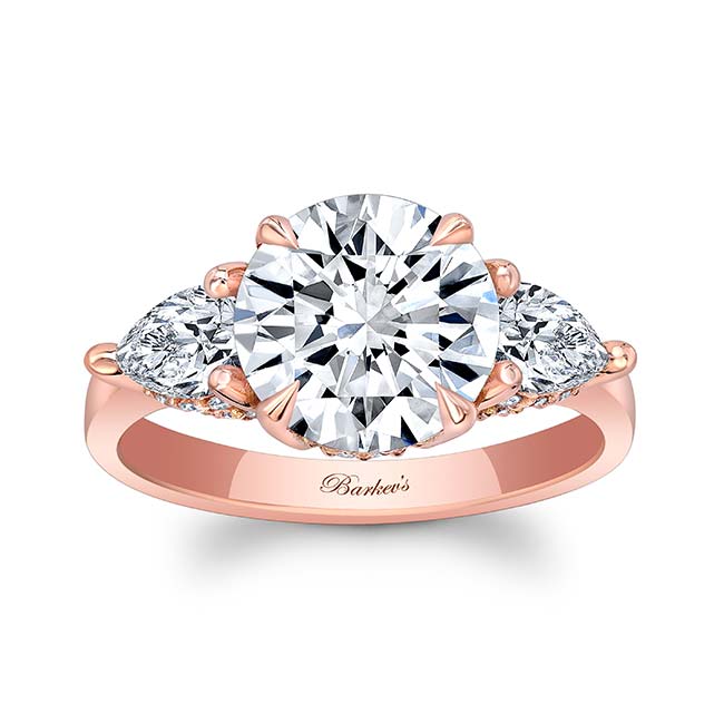 1/3 Ct. Diamond Solitaire Engagement Ring in 14K Rose Gold, Women's, Size: 7, Pink