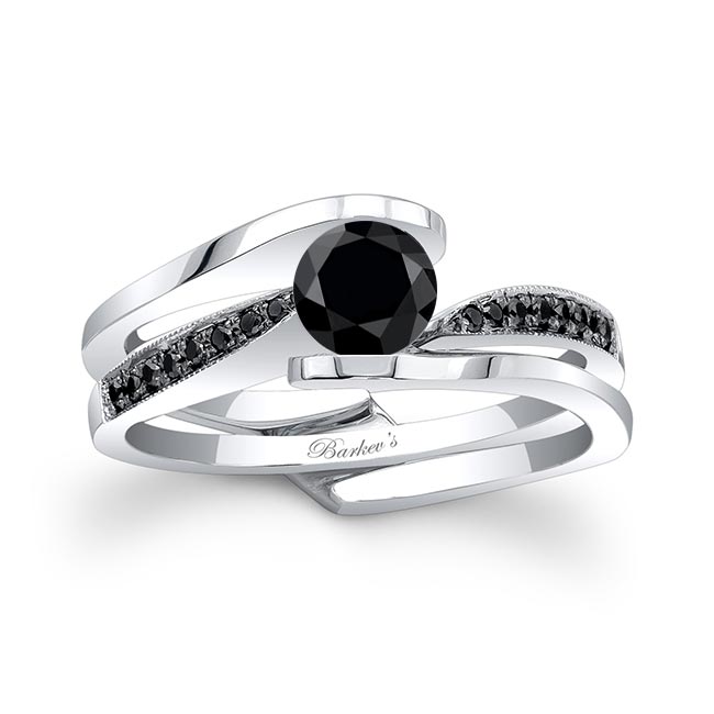 Interlocking Black Diamond Bridal Set