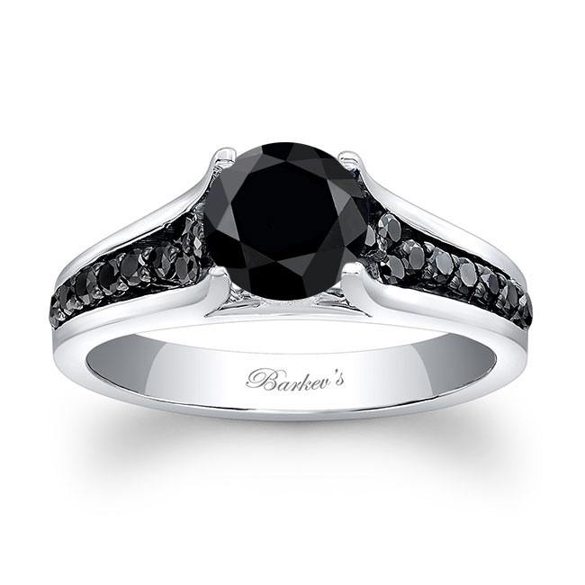 Cathedral Black Diamond Ring