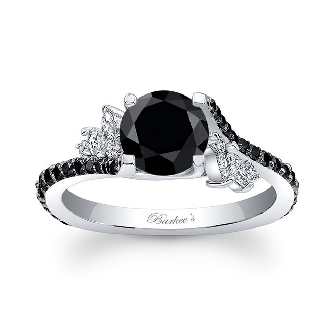1 Carat Round Black Diamond Ring