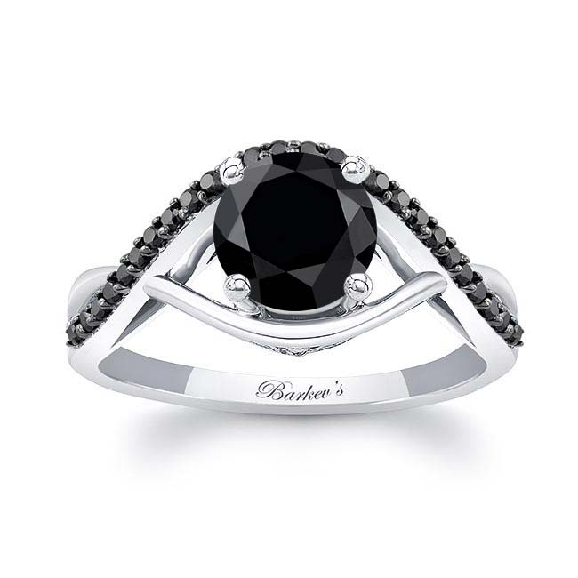 Criss Cross Black Diamond Ring