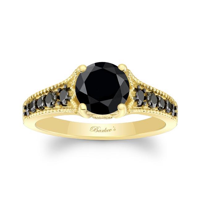 Canary & Colorless Diamond Vintage Ring (Two-Tone) — Shreve, Crump
