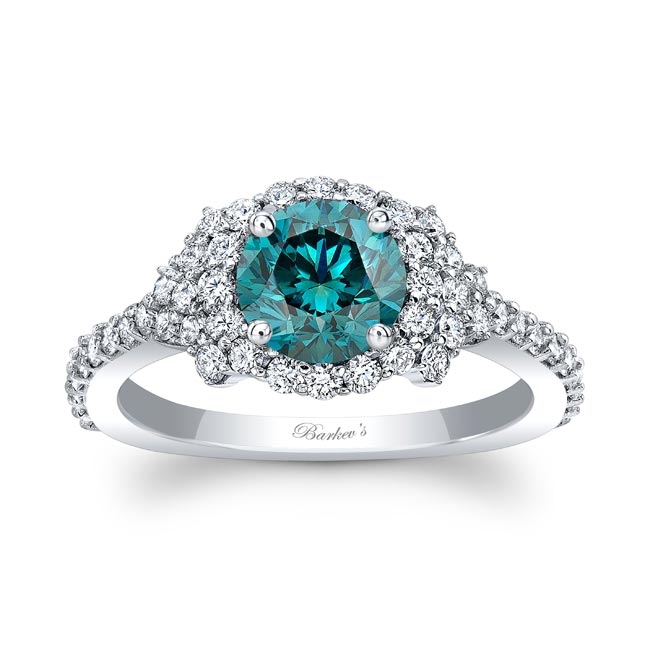 Blue Diamond Cluster Ring