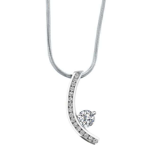  White Gold Diamond Necklace 5012N Image 3