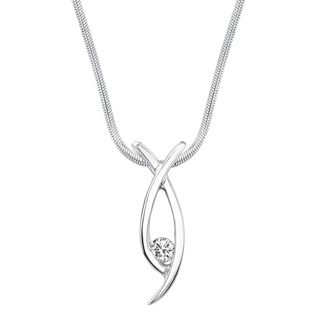 White Gold Diamond Necklace 6846N