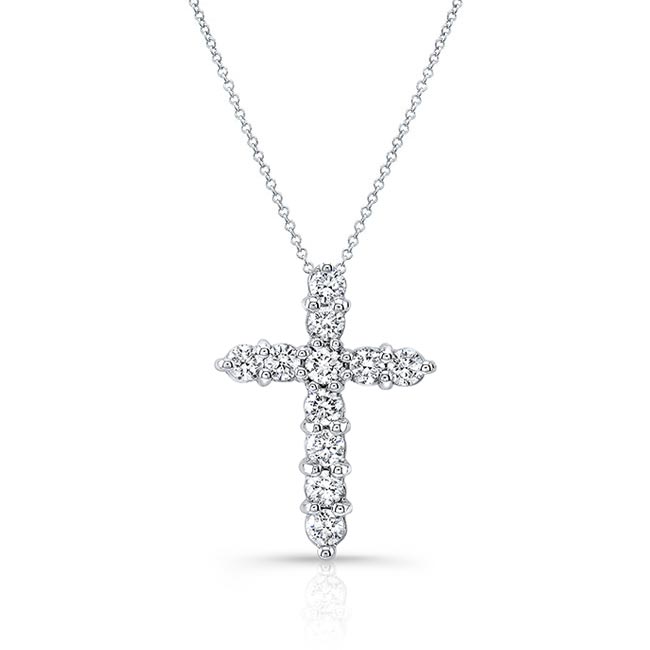 White Gold Cross Necklace