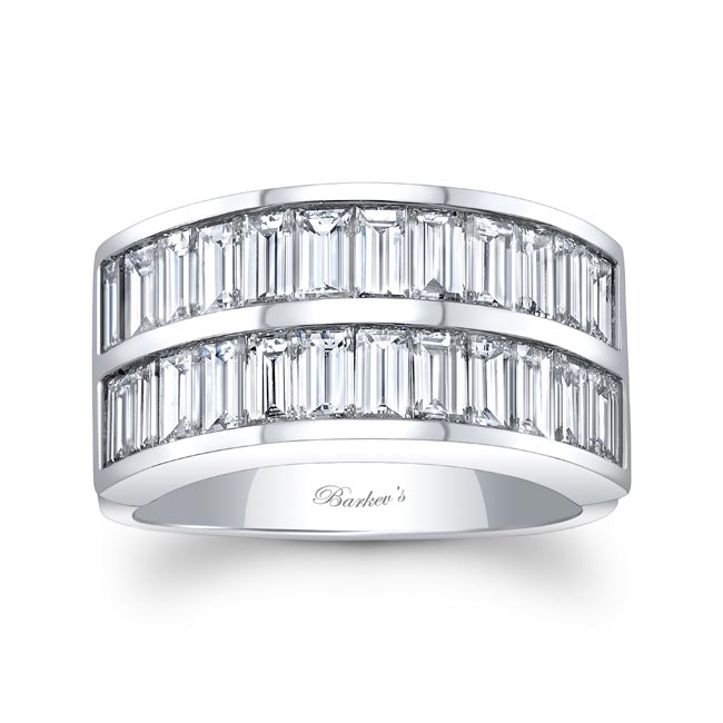 2.20 Ctw Emerald Cut & Baguette Diamond Engagement Ring Set F VVS2 GIA  Platinum | eBay