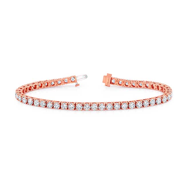 Rose Gold 7 Carat Diamond Tennis Bracelet