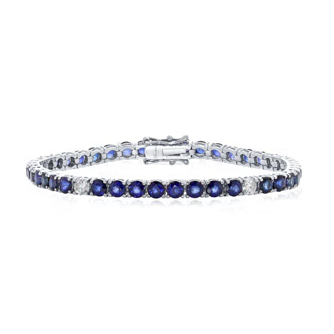 Tennis Bracelet With Lab Grown Sapphires