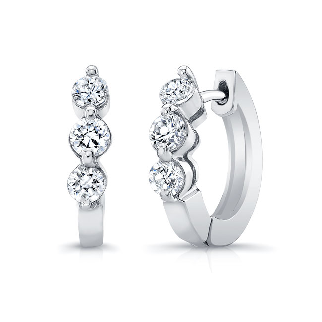 0.5 Carat Diamond Hoop Earrings