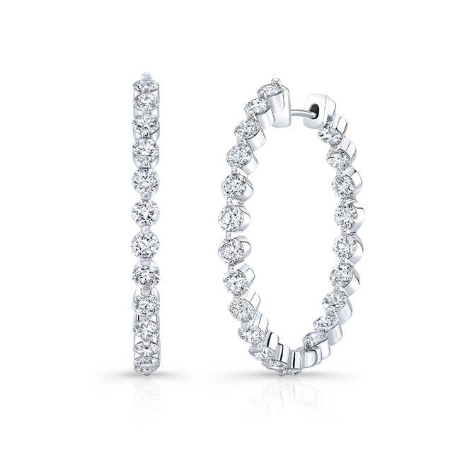 Diamond Hoop Earrings