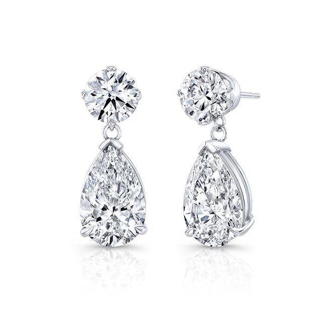 Pear Shaped Lab Diamond Earrings