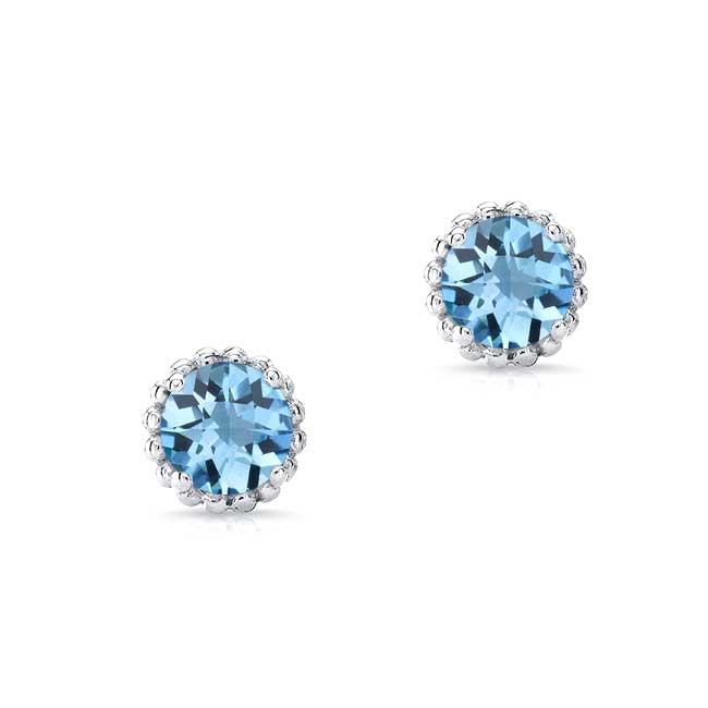 1.00ct. Aquamarine Studs Image 2