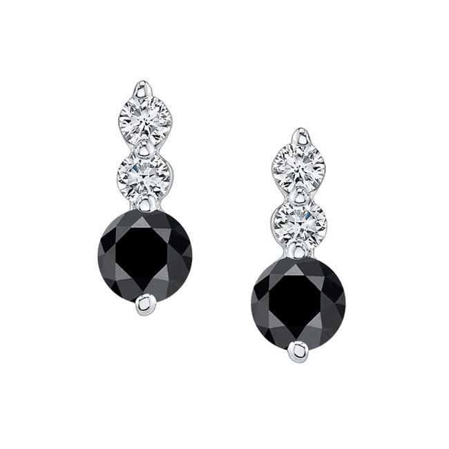 Black And White Diamond Earrings