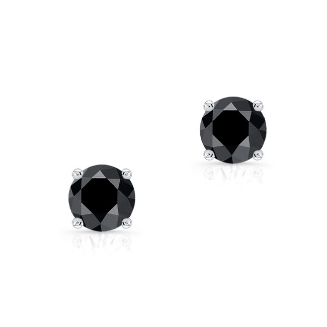 Simple 1.00ct. Black Diamond Studs