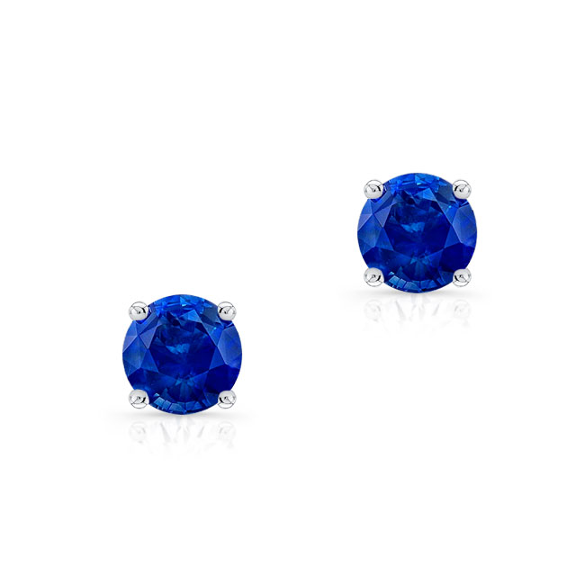 Simple 1.00ct. Blue Sapphire Studs