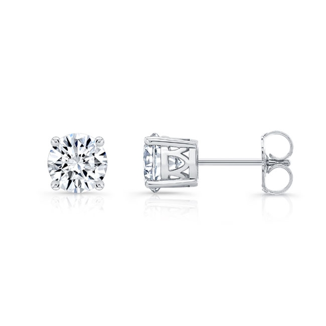 Half Carat Moissanite Studs