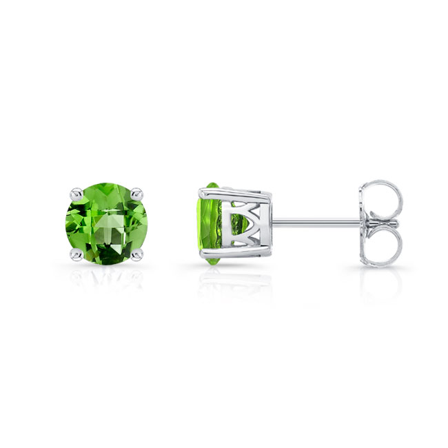 1 Carat Peridot Studs Image 2