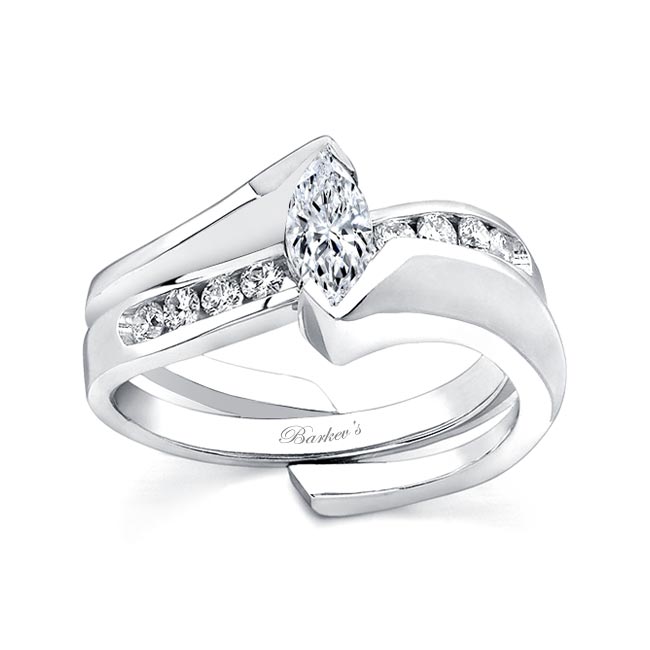 Interlocking Marquise Diamond Bridal Set