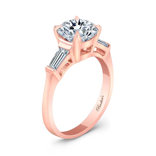 Rose Gold 2 Carat Round Diamond Ring Image 2