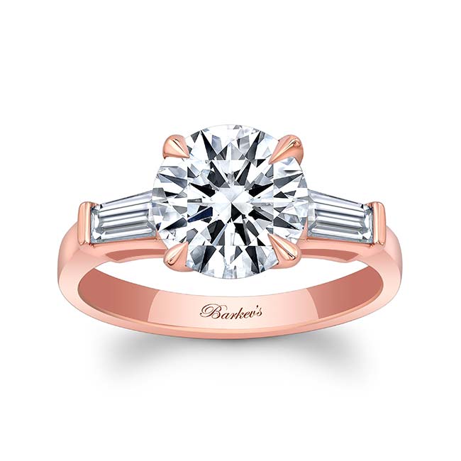 Rose Gold 2 Carat Round Diamond Ring