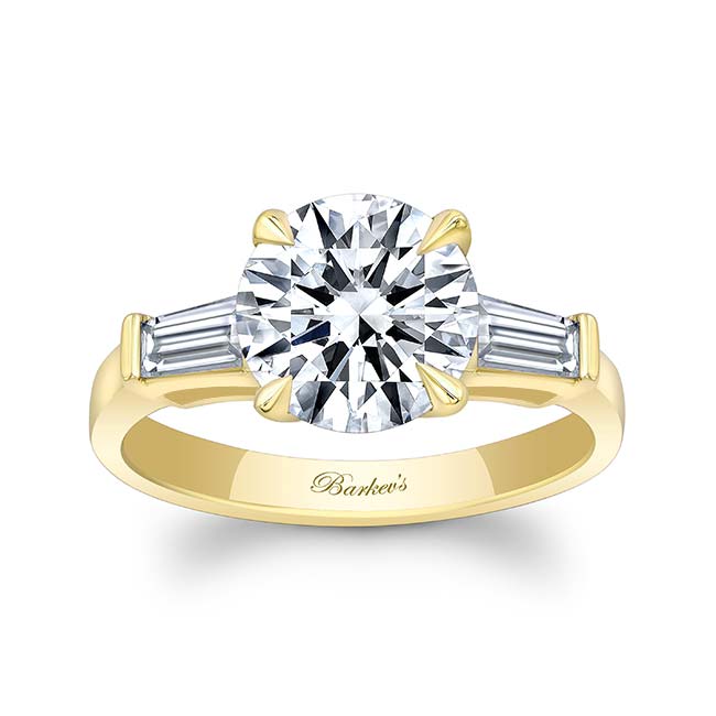 Yellow Gold 2 Carat Round Diamond Ring