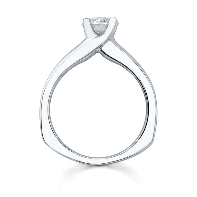 Square Shank Solitaire Ring Image 2