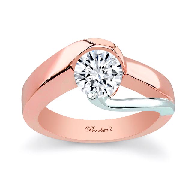 White Rose Gold 0.75 Carat Solitaire Diamond Ring