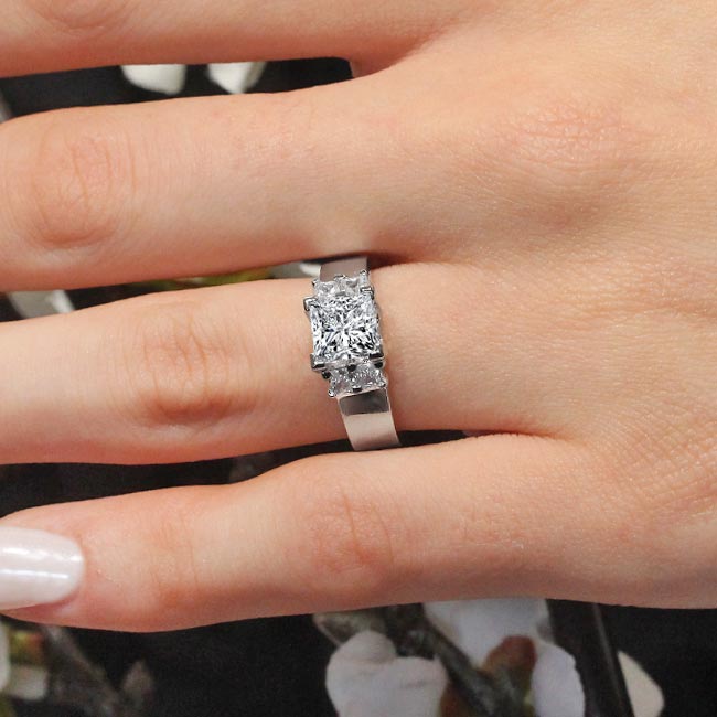 5 Stone Moissanite Engagement Ring Image 3