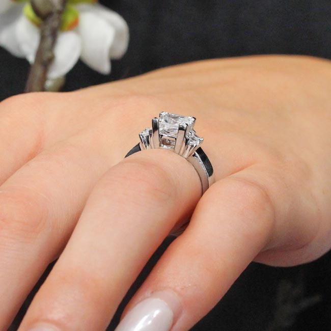 5 Stone Moissanite Engagement Ring Image 5