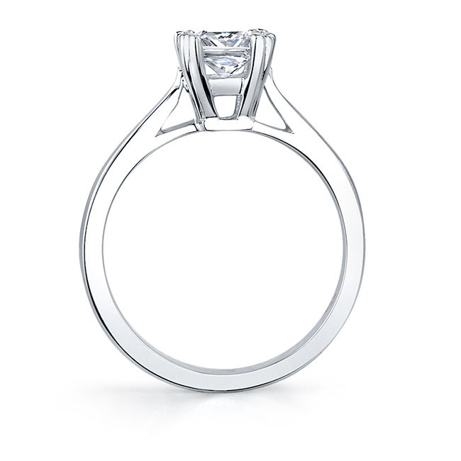 Double Prong Princess Cut Solitaire Ring Image 2