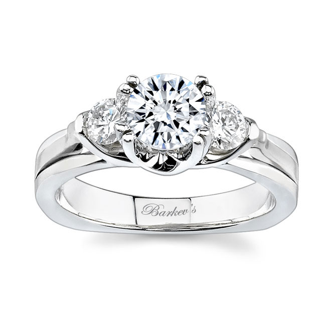 White Gold 1 Carat 3 Stone Diamond Ring