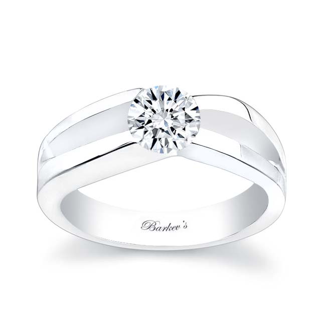 Simple 1 Carat Split Shank Solitaire Ring